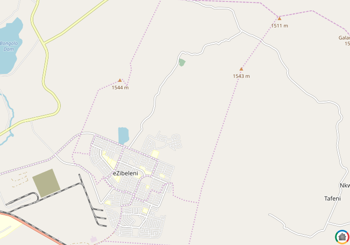 Map location of Ezibeleni